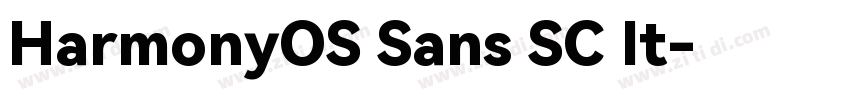 HarmonyOS Sans SC It字体转换